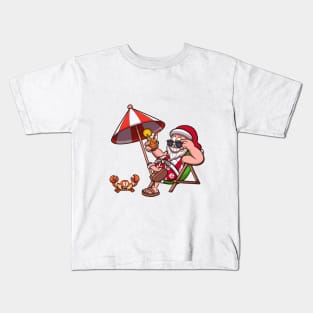 Tropical Santa Claus Kids T-Shirt